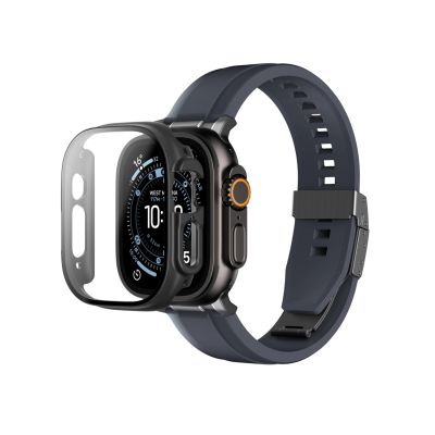Szkło ochronne AMAZINGTHING Radix z etui na Apple Watch UItra 3 49 mm - czarne
