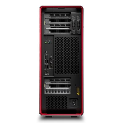 9. Stacja robocza Lenovo ThinkStation z procesorem AMD Ryzen Threadripper PRO 7945WX, pamięcią 64 GB DDR5 RDIMM, dyskiem 1000 GB oraz klawiaturą z językiem angielskim, brak napędu optycznego