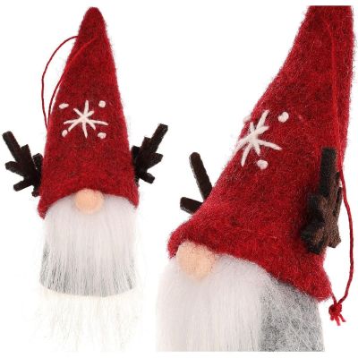 2. ZAWIESZKA DEKORACYJNA ŚWIĄTECZNA 9CM MIKOŁAJ CZERWONY