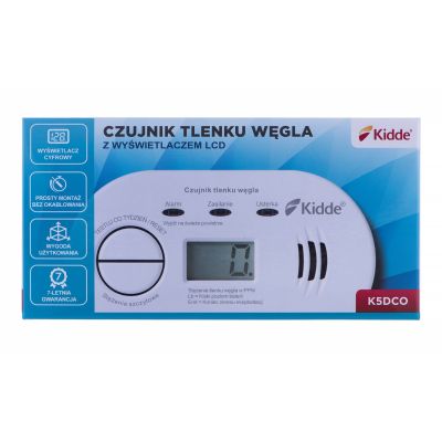 2. Czujnik tlenku węgla LCD K5DCO Kidde