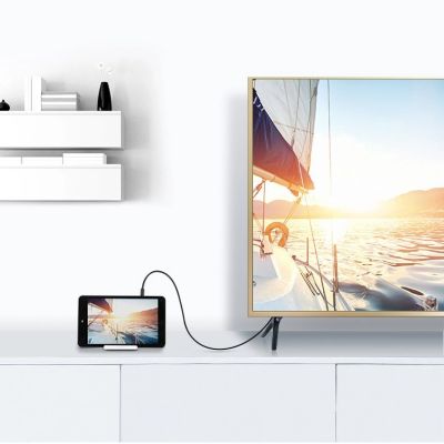 4. Ugreen kabel przewód HDMI - micro HDMI 19 pin 2.0v 4K 60Hz 30AWG 1,5m czarny (30102)