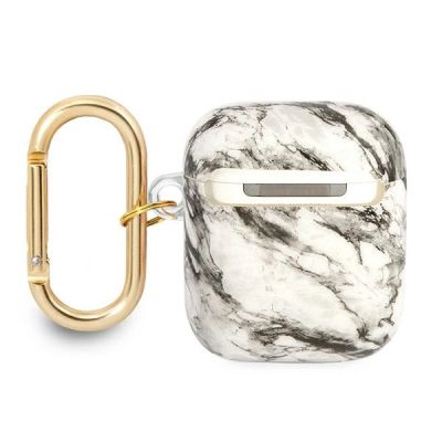 2. Etui Guess Marble Strap Collection na AirPods 1/2 - szare