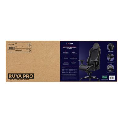 9. Trust GXT 721 Ruya Pro - Wysokiej jakości wygodne krzesło do gier (czarne)