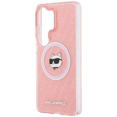 6. Etui Karl Lagerfeld IML Repeated Choupette MagSafe na Samsung Galaxy S26 Ultra - różowe
