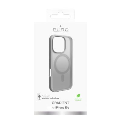 9. Etui silikonowe Puro Gradient MagSafe do iPhone 16 Pro Max - srebrne