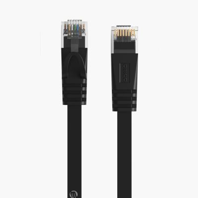 2. Kabel sieciowy Ethernet Orico PUG-C7B CAT7 10Gbps RJ45 internetowy LAN płaski 8 m - czarny