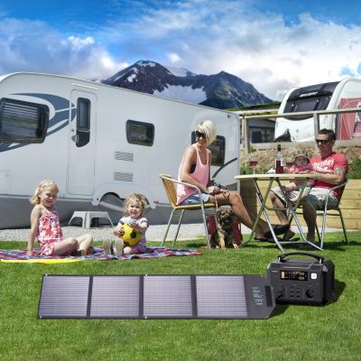 9. Ładowarka Choetech SC009-V2 solarna składana 100W USB-C / 2x USB-A PD QC - czarna