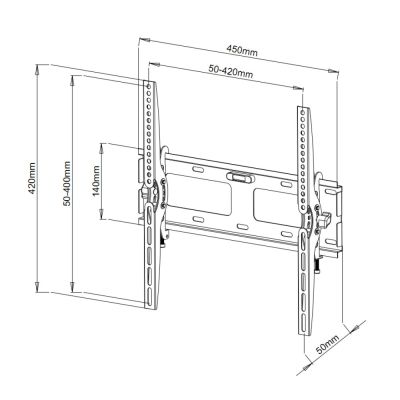 4. TECHLY UCHWYT ŚCIENNY TV LED/LCD 23-55” 50KG SLIM