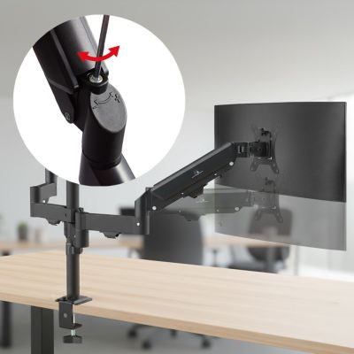 6. MACLEAN UCHWYT NA 3 MONITORY, SPRĘŻYNA GAZOWA, 17"-27", 2-8KG, CZARNY MC-137