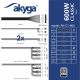 6. Akyga AK-C1-600 moduł zasilaczy 600 W 24-pin ATX ATX Czarny