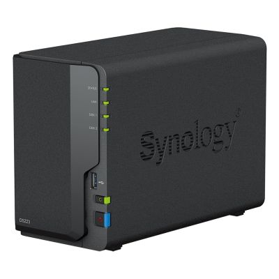 7. NAS Synology DS223; Tower; 2x (3.5" SATA HDD)/2.5" HDD SSD); Realtek RTD1619B;,2GB DDR4, 1x 1GbE RJ-45