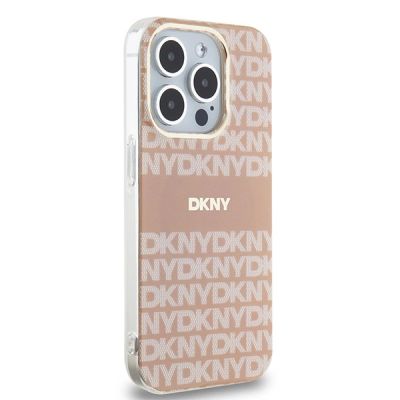 4. Etui DKNY IML Mono & Stripe MagSafe na iPhone 14 Pro Max - różowe