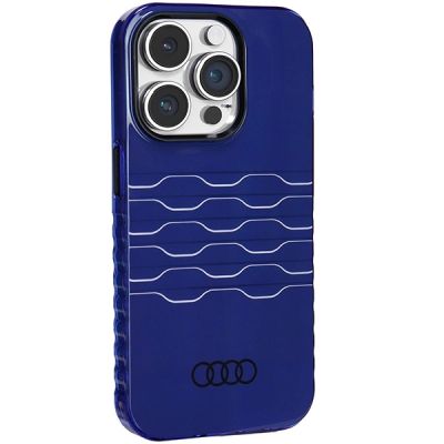 6. Etui Audi IML MagSafe na iPhone 14 Pro - niebieskie