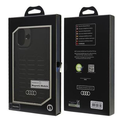 7. Etui Audi Synthetic Leather MagSafe na iPhone 16 Plus 6.7" - czarne