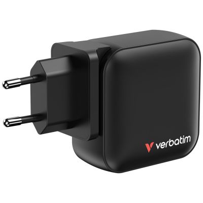 7. Verbatim Mini GaN Ładowarka 100W 3xUSB-C PD, 1xUSB-A QC 3.0