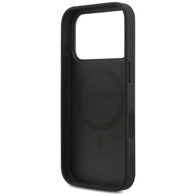 7. Etui Guess 4G Strap Triangle Logo MagSafe na iPhone 17 Pro - czarne
