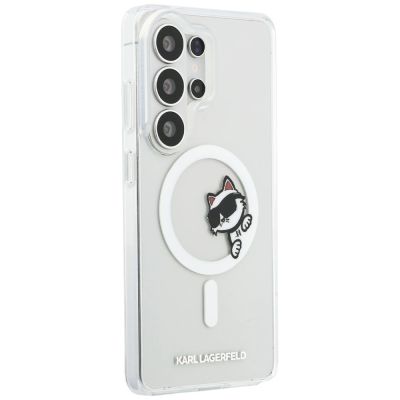 4. Etui Karl Lagerfeld IML Peekaboo Choupette MagSafe ba Samsung Galaxy S26 Ultra - przezroczyste