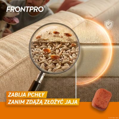 4. FRONTPRO Tabletki na pchły i kleszcze dla psa (>10-25 kg) - 3x 68mg