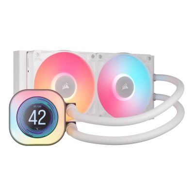 6. Corsair iCUE LINK TITAN 240 RX LCD Procesor Chłodnica cieczy all-in-one 12 cm Biały 1 szt.