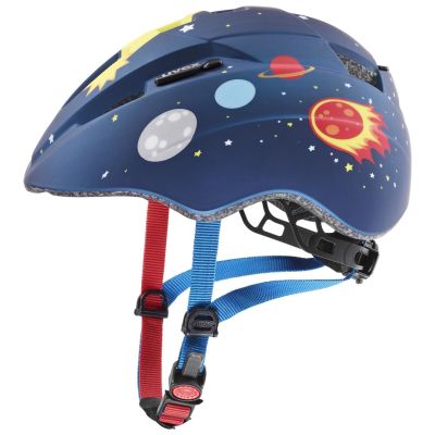 11. Kask rowerowy dziecięcy uvex kid 2 cc dk.blue rocket m.46-52 cm