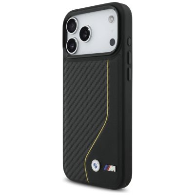 2. Etui BMW M Carbon Line & Logo MagSafe na iPhone 17 Pro Max - żółte