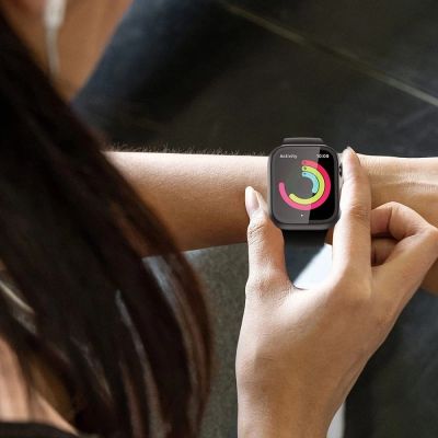 5. Etui Tech-Protect Defense360 na Apple Watch 46 mm - czarne - pomarańczowe