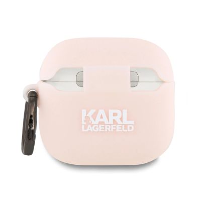 2. Etui Karl Lagerfeld Silicone Choupette Head 3D na AirPods 4 - różowe