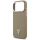 6. Etui Guess Grained Triangle Logo MagSafe na iPhone 17 Pro Max - brązowe