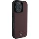 4. Etui Mercedes Textured And Plain Leather MagSafe na iPhone 16 Pro Max - czerwone