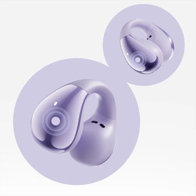 7. Słuchawki OWS QCY Crossky C30 z klipsem IPX4 Bluetooth 5.4 - fioletowe
