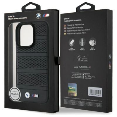 8. Etui BMW M Perforated And Stitched Line MagSafe na iPhone 16 Pro Max - czarne
