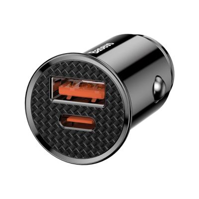 3. Baseus Circular PPS inteligentna ładowarka samochodowa z portami USB Quick Charge 4.0 QC 4.0 i USB-C PD 3.0 SCP czarny (CCALL-YS01)