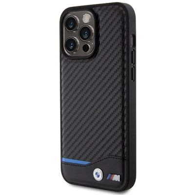 2. Etui BMW Leather Carbon na iPhone 15 Pro Max - czarne