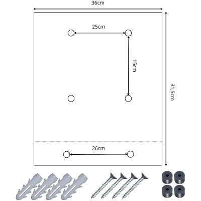 7. SKRZYNKA NA LISTY 36X9X31,3CM 1067568 SASKA GARDEN