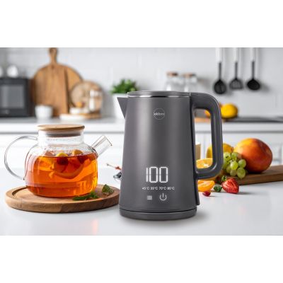 8. ELDOM CZAJNIK BEZPRZEWODOWY C515S ORRA 1,8L 2000W, SZARY, 5 PROGRAMÓW 45,55,70,85,100°C, PODTRZYMYWANIE TEMPERATURY