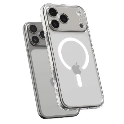4. Etui Spigen Ultra Hybrid MagSafe na iPhone 17 Pro Max - przezroczysto-białe