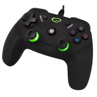 Gamepad Esperanza Vanquisher EGG110K (PC, PS3; kolor czarny, kolor zielony)
