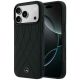 Etui Mercedes Leather with Crossed Lines MagSafe na iPhone 17 Pro - czarne