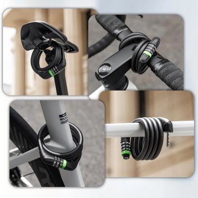 6. Zapięcie rowerowe Rockbros 87632 na szyfr linka stalowa 115 cm - czarne