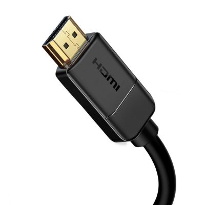 2. Baseus kabel przewód HDMI 2.0 4K 60 Hz 3D HDR 18 Gbps 3 m czarny (CAKGQ-C01)