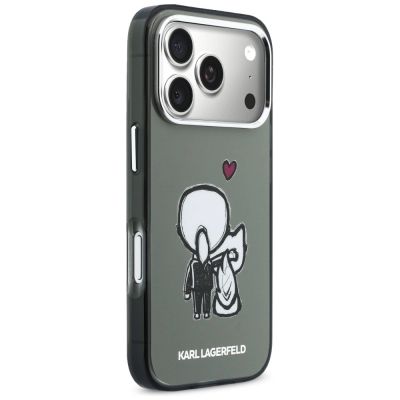 4. Etui Karl Lagerfeld Karl & Choupette Back MagSafe na iPhone 17 Pro - czarne