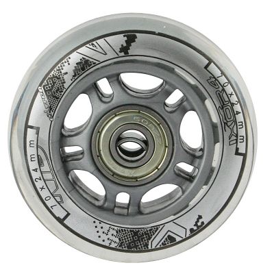 11. PU 70x24 82A PRZEZROCZYSTE (4 szt.) + ABEC-7 (8 szt.) ZESTAW NILS EXTREME