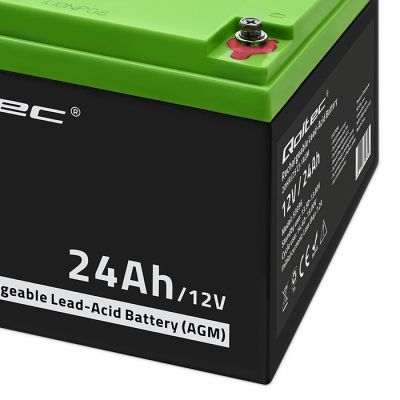 3. Qoltec Akumulator AGM  | 12V | 24Ah | max 360A