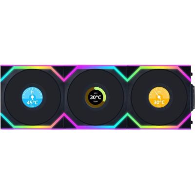 6. Lian Li UNI FAN SL Wireless LCD 120 Obudowa komputera Wentylator 12 cm Czarny 3 szt.