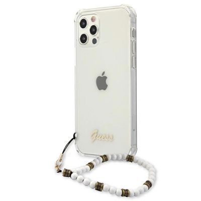 2. Etui Guess White Pearl na iPhone 12 Pro Max - przezroczyste
