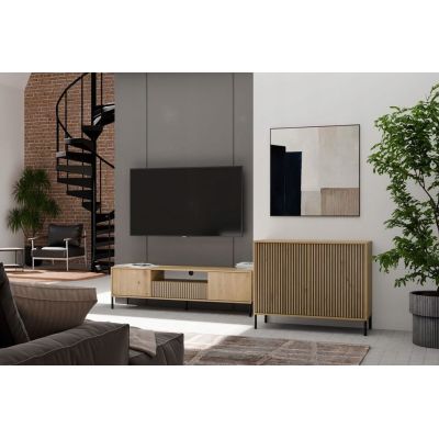 6. KOMODA KAMARO 2D SLIM ARTISAN/CZERŃ