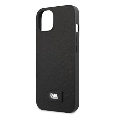 6. Etui Karl Lagerfeld Saffiano Plaque na iPhone 13 mini - czarne