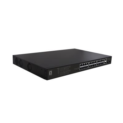 Przełącznik LevelOne FE PoE+ 28-portowy 19" 390W 1Gbps