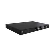 Przełącznik LevelOne FE PoE+ 28-portowy 19" 390W 1Gbps