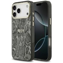 Etui Guess Python Pattern MagSafe na iPhone 17 Pro Max - czarne
